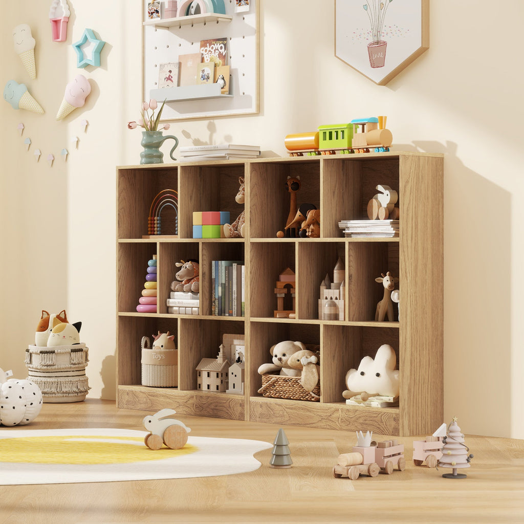 7-Section Freestanding Bookshelf for Kids Room Classroom Daycare Nursery