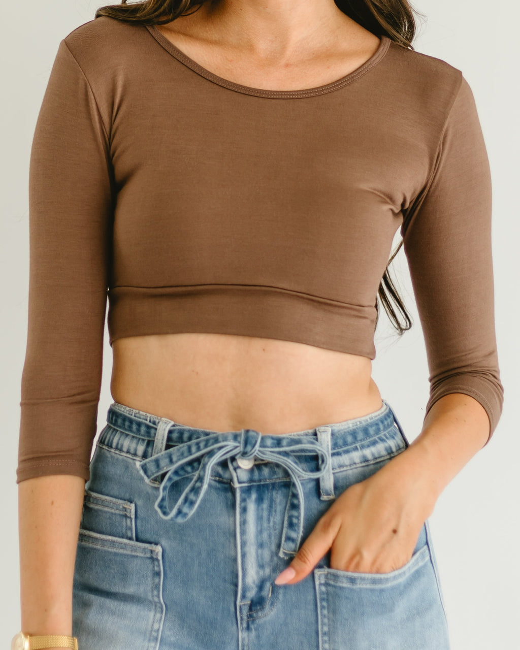 Staple 3/4 Sleeve Croppedtee