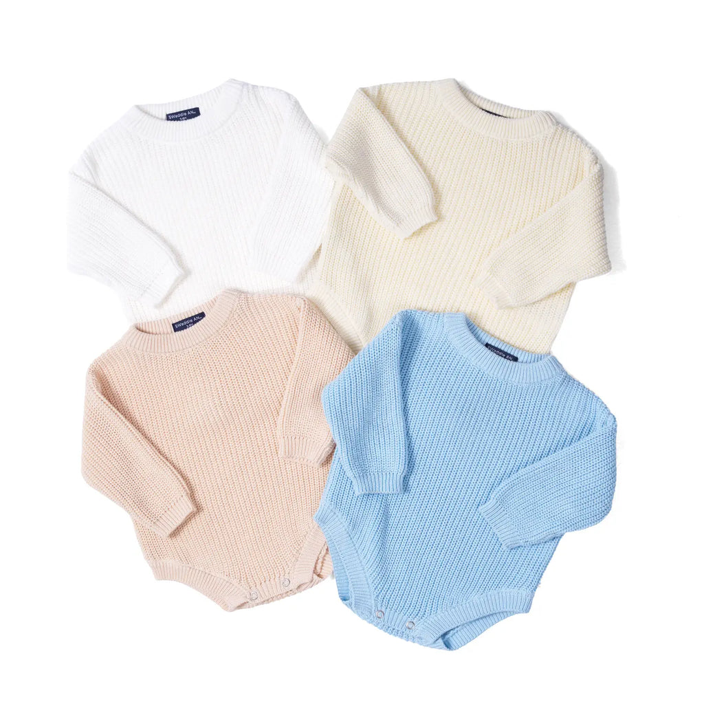 Classic Chunky Knit Baby Romper