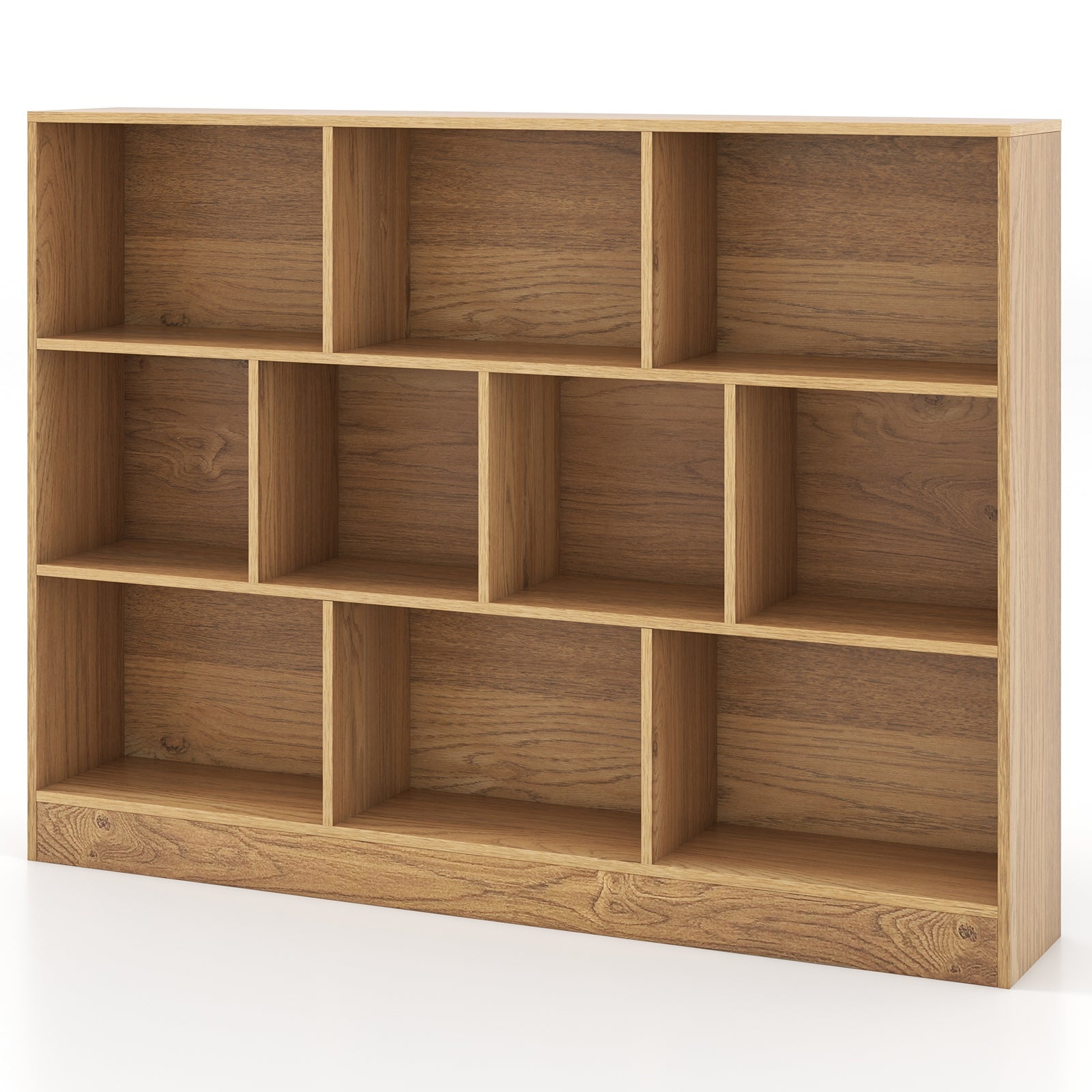 41 inches Wooden Toy Storage Organizer with 10 Cubes for Classroom Daycare Nursery Kindergarten
