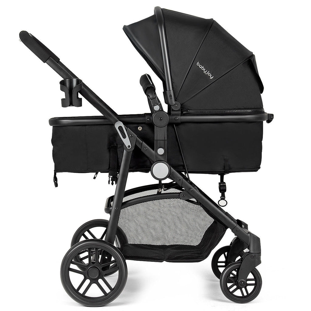 2-in-1 Foldable Pushchair Newborn Infant Baby Stroller