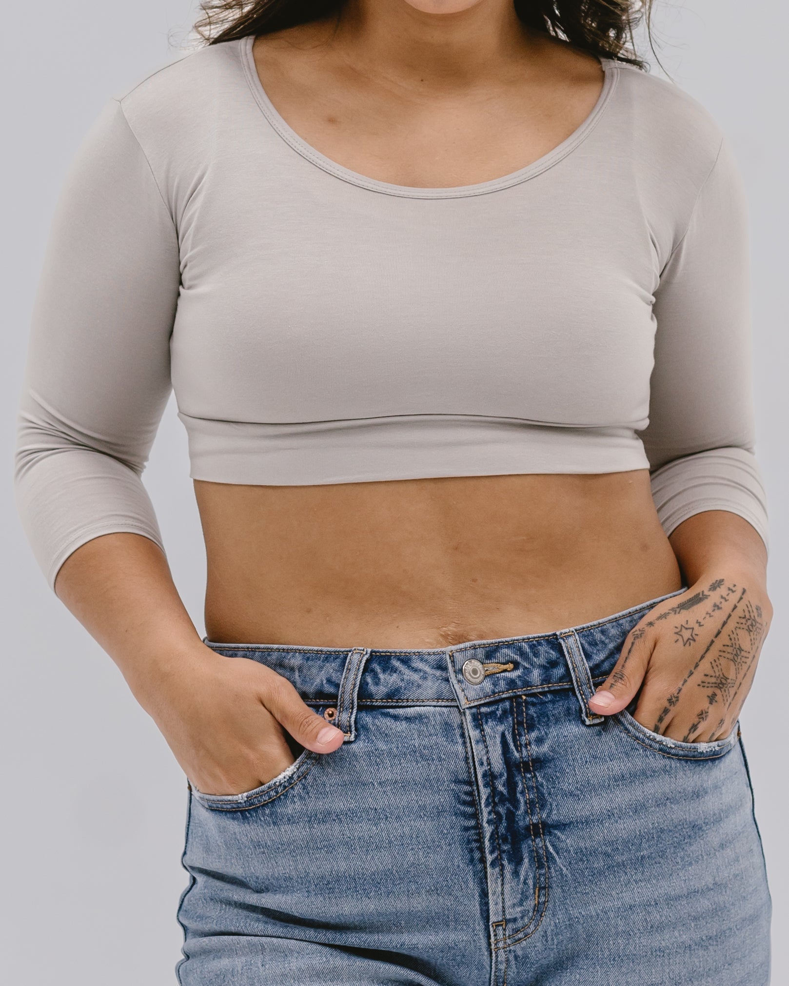 Staple 3/4 Sleeve Croppedtee