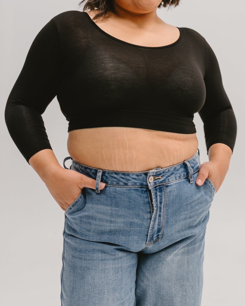 Staple 3/4 Sleeve Croppedtee