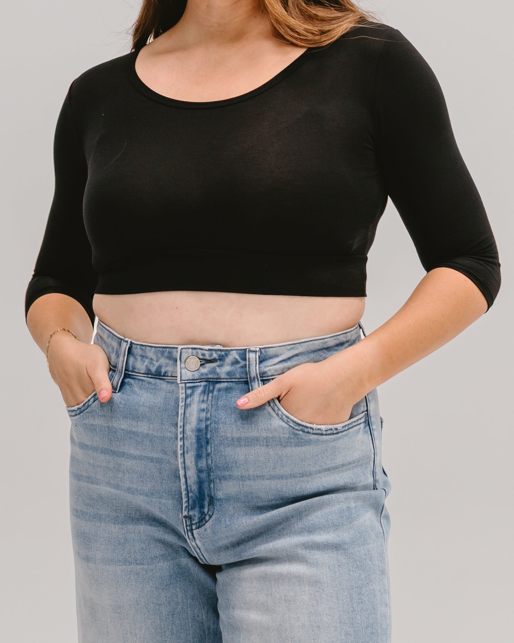 Staple 3/4 Sleeve Croppedtee